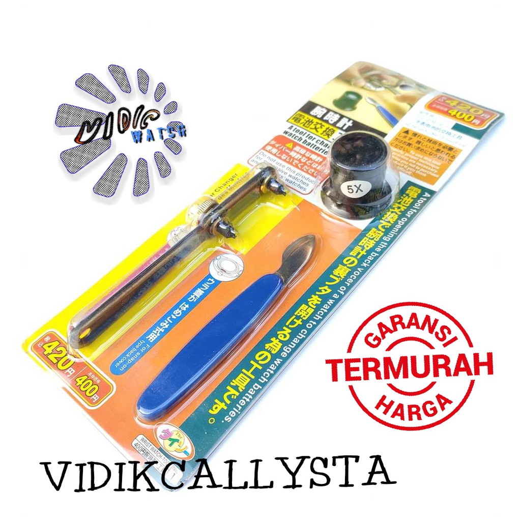 Alat Service Servis jam Tangan jam 3 in 1 Eyeloop Caseopener Reparasi jam tangan