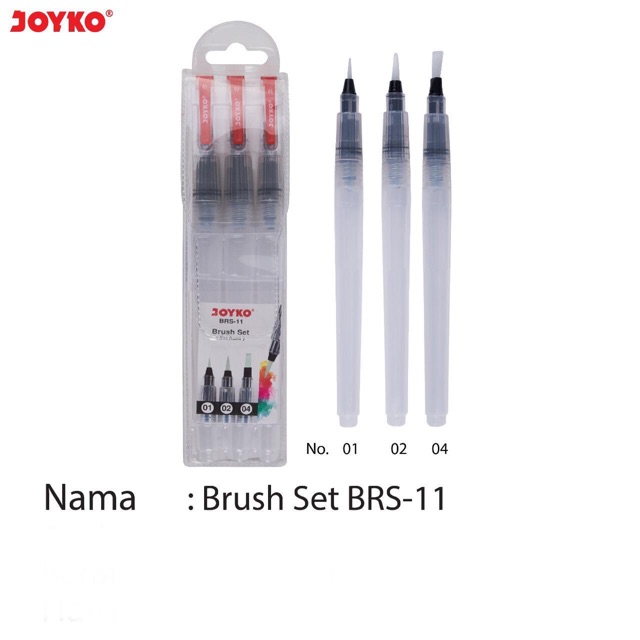 

Kuas Brush Pen Set BRS-11 / Kuas Cat Air / Color Water Brush