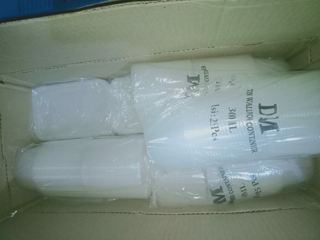 Thinwall Food Container 300ml / Cup Salad 300ml/ Cup Puding 300ml / Mangkok Plastik / Mangkok Bening