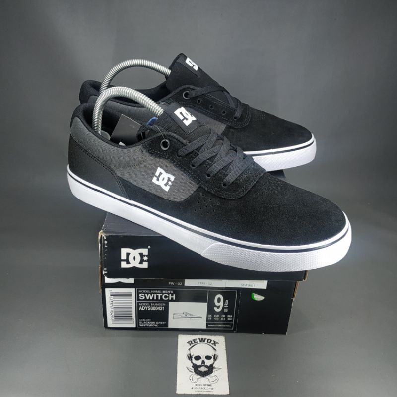 ORIGINAL sepatu DC Switch Black Grey