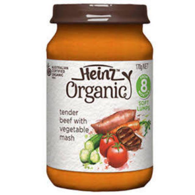 Heinz Organic Tender Beef with Vegetable Mash/ Bubur Bayi Organik/ Puree Organik