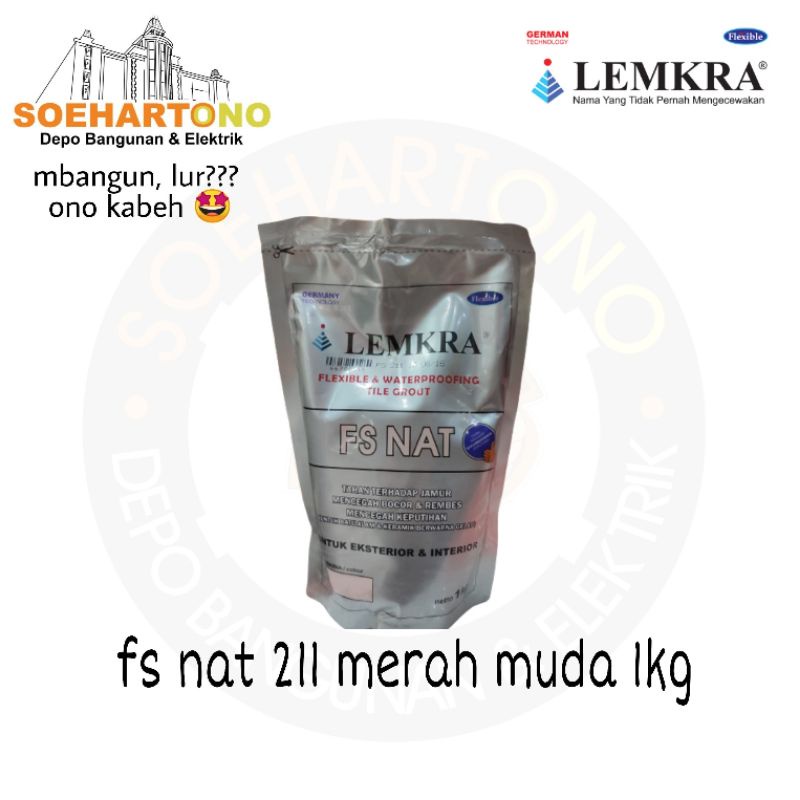 LEMKRA FS NAT 211 MERAH MUDA 1KG