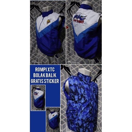 JAKET XTC/ROMPI XTC POLET BERLABEL BOLAK BALIK GRTIS STICKER BAYAR DI TEMPAT