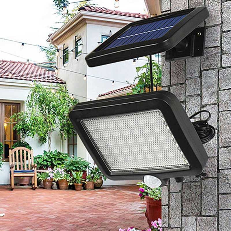 Lampu Taman Outdoor Tenaga Surya - Solar Cell Terpisah - Sensor Gerak dengan kabel