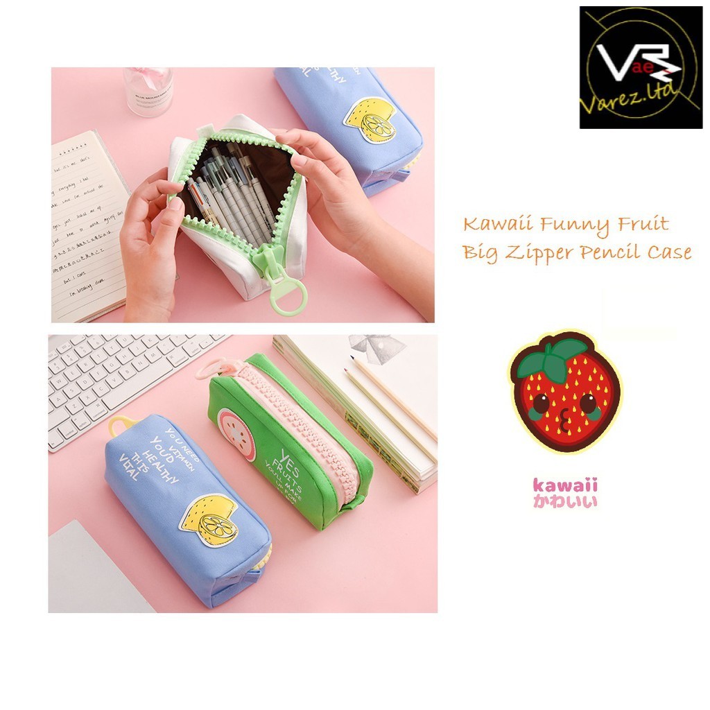 

Kawaii Funny Fruit Big Zipper Large Pencil Case / Tempat Pensil TP0047 enw