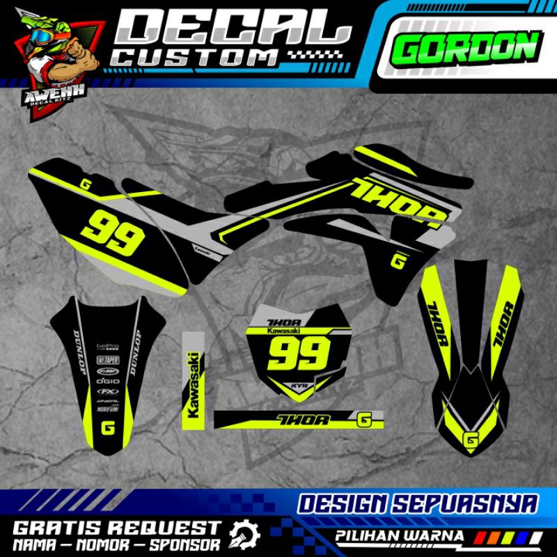 DECAL STIKER KLX GORDON STABILO FULL BODY