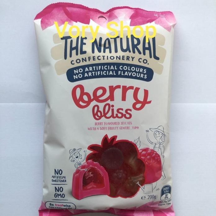 

the natural confectionery berry bliss jelly 200g permen jelly import