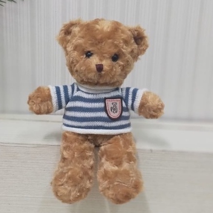 Boneka Teddy Bear Sweter Size 8&quot;/30cm/boneka beruang/Boneka teddy Baju Sweater Stripe