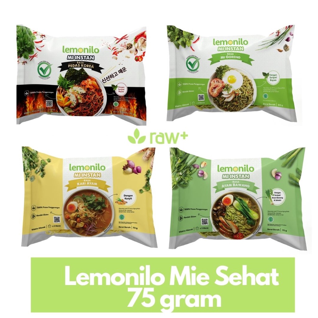 

Lemonilo Mie Instant Sehat 70gr - MieTanpa Pewarna Mie Sehat / Lemonilo Mie