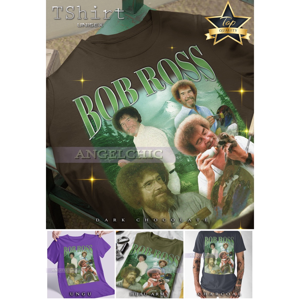 BAJU BOB ROSS Bootleg Tee Kaos Premium Vintage Retro