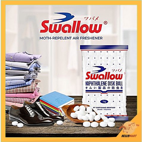 ORIGINAL Kamper Putih Swallow Naphthalene Disk Ball 150gr / Kamper Putih Swallow / HELLOMARTID