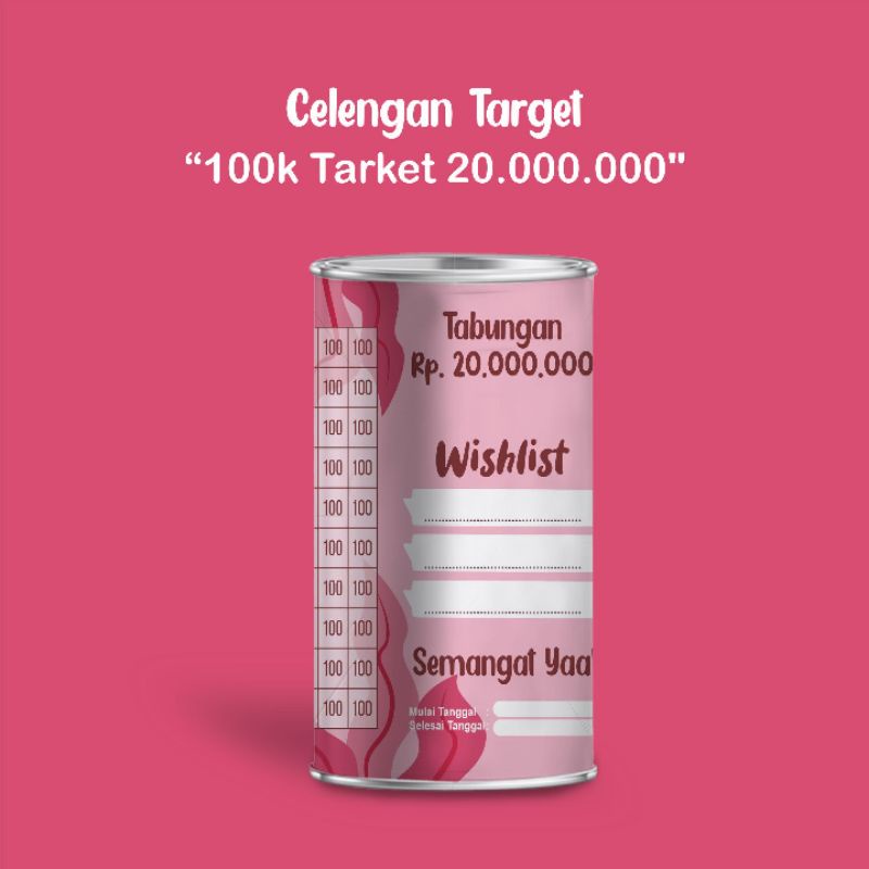 CELENGAN TARGET ( MEDIUM 100 RIBU TARGET 20 JUTA) MURAH CELENGAN VIRAL CELENGAN TIKTOK TABUNGAN BUKA