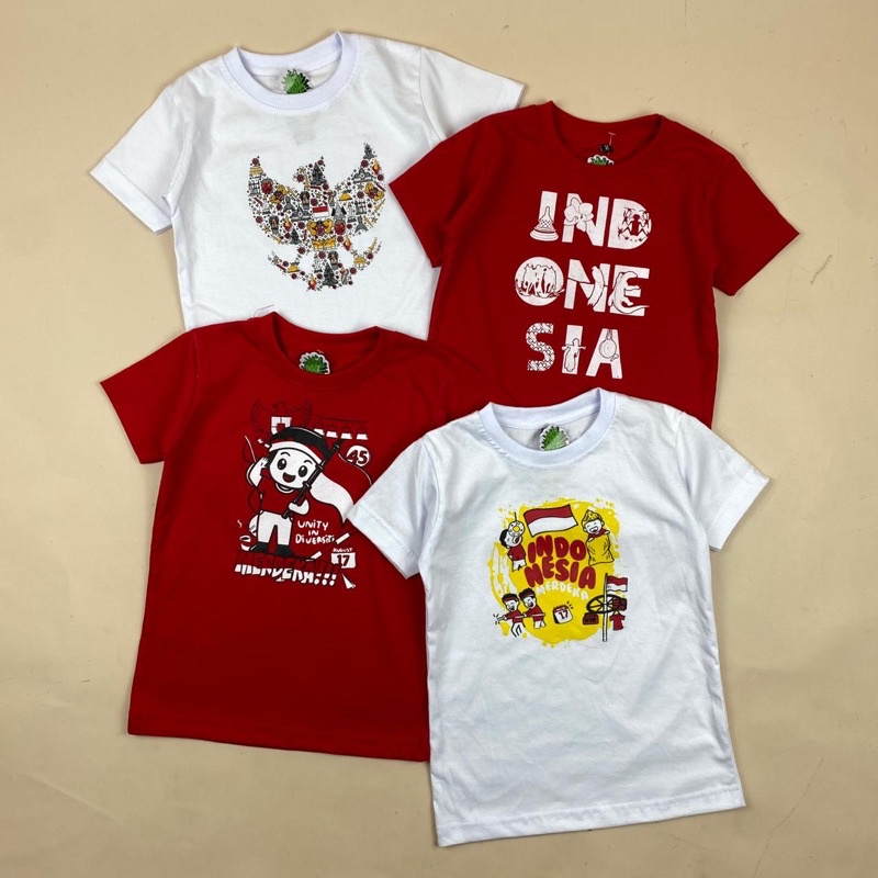 Kaos merah putih 17 agustus pineapple kids