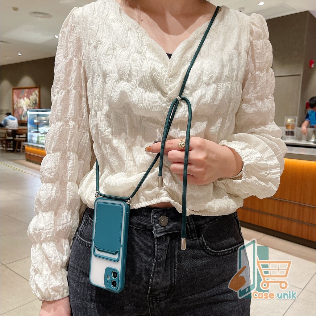 SOFTCASE SLINGCASE LANYARD AERO SLOTCARD VIVO Y11 Y12 Y15 Y17 Y15S Y01 Y12S Y20 Y20i Y20S Y21 Y21S Y21T Y33S Y32 CS4243