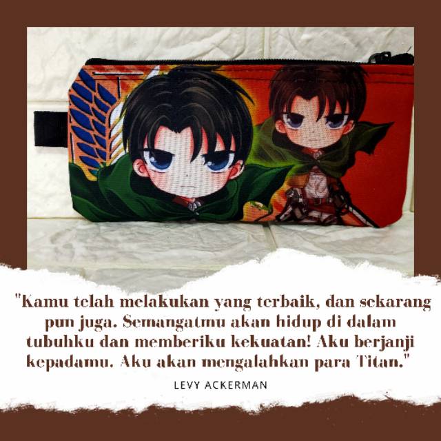 

Pencil case attack on Titan / Shingeki no Kyojin / eren / mikasa / levy