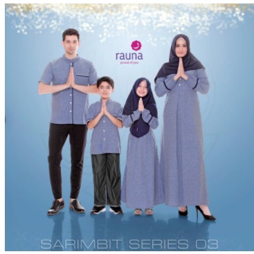 Sarimbit Nibras 2021 Busana Sarimbit Keluarga Muslim  Rauna RK -166  - Gamis Dewasa S