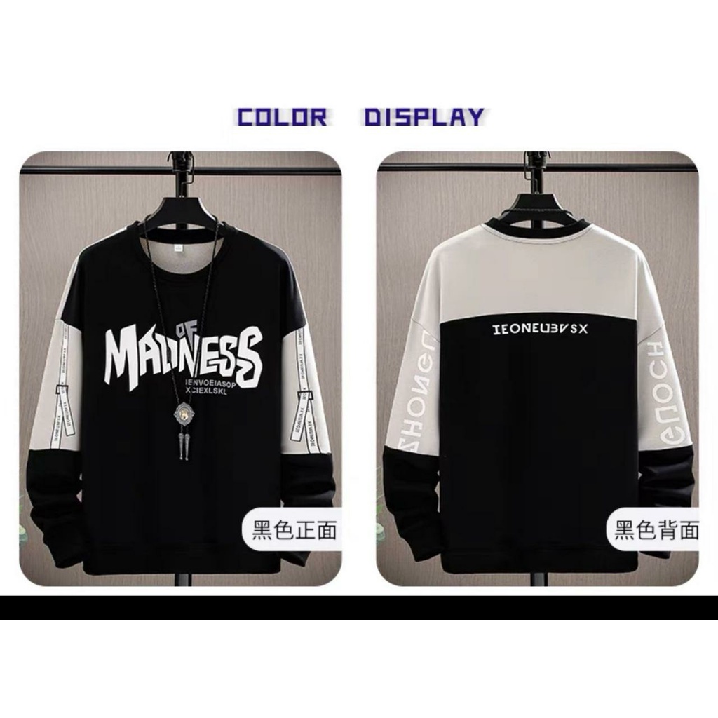 BISA COD/BAJU SWEATER MADNESS/SWEATER TERLARIS/SWEATER KEREN/SWEATER PRIA DAN WANITA BISA PAKAI