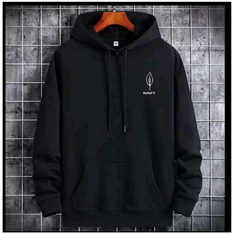 sweater Hoodie  MEMORY LEAF wanita Dan Pria Unisex bahan fleece tebal kaos Distro keren dan Trendy