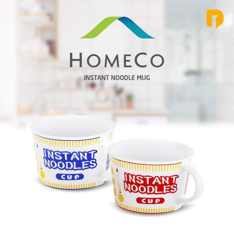 Mug Gelas Keramik Tebal untuk Mie Instan 500 ml