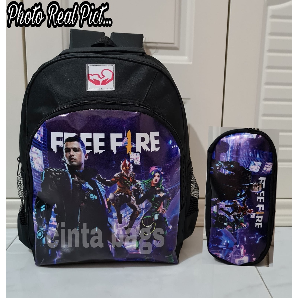 Tas Ransel Fashion Sekolah Anak Laki Laki PAUD TK SD Marvel Super Hero Kapten Amerika free fire Batmen