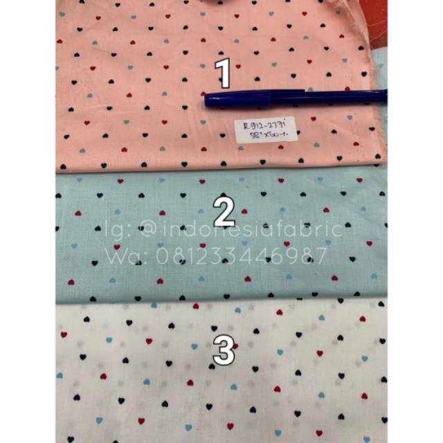 Kain Katun Jepang Tokai Senko motif New Love