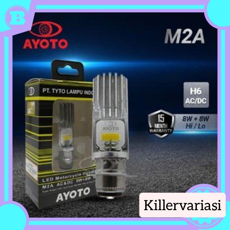 Lampu Led Motor ayoto M2A H6 (putih) Untuk Matic dan Bebek