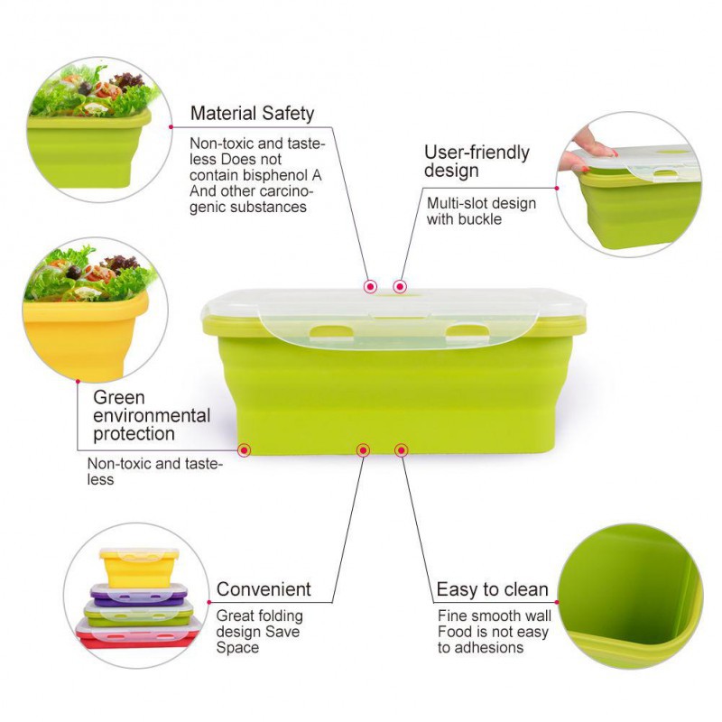 Baby Safe Collapsible Food Container 350ml / Tempat Makan Bayi