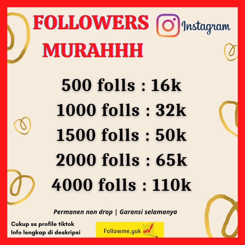 FOLLOWERS IG AKTIF INDO RANDOM PERMANEN BERGARANSI