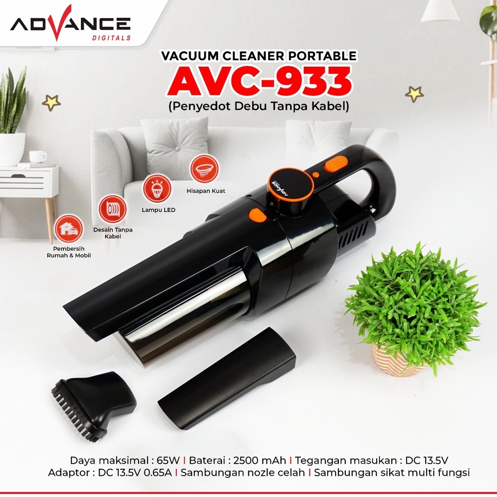 Advance Vacuum Cleaner Mobil Vacum Penyedot Debu Portable Wireless AVC 301 508 933
