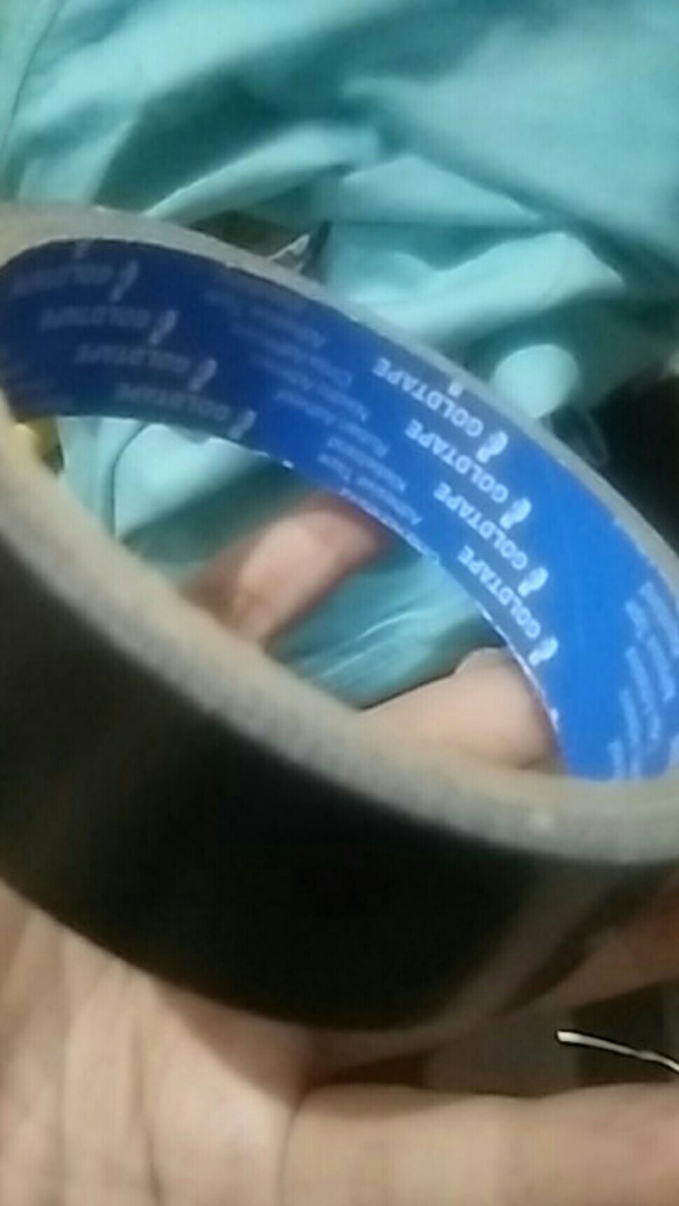 Lakban Kain Cloth Tape 1 Hitam Gold Tape