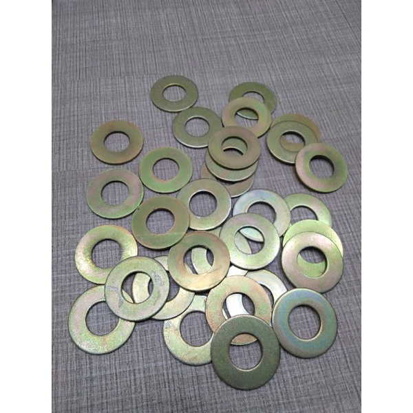 Harga per 10pc - Ring Plat Washer Kuning M14 14x30mm Baut Kunci 22