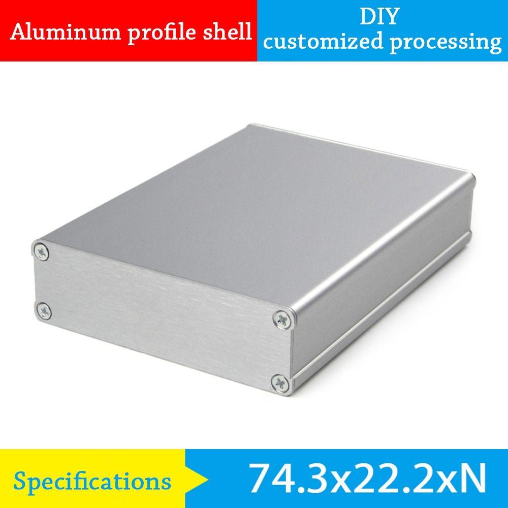 Top Circuit Board Shell Papan Sirkuit Aluminium100 * 74.3 * 22.2mm Perkakas Kotak Proyek Elektronik