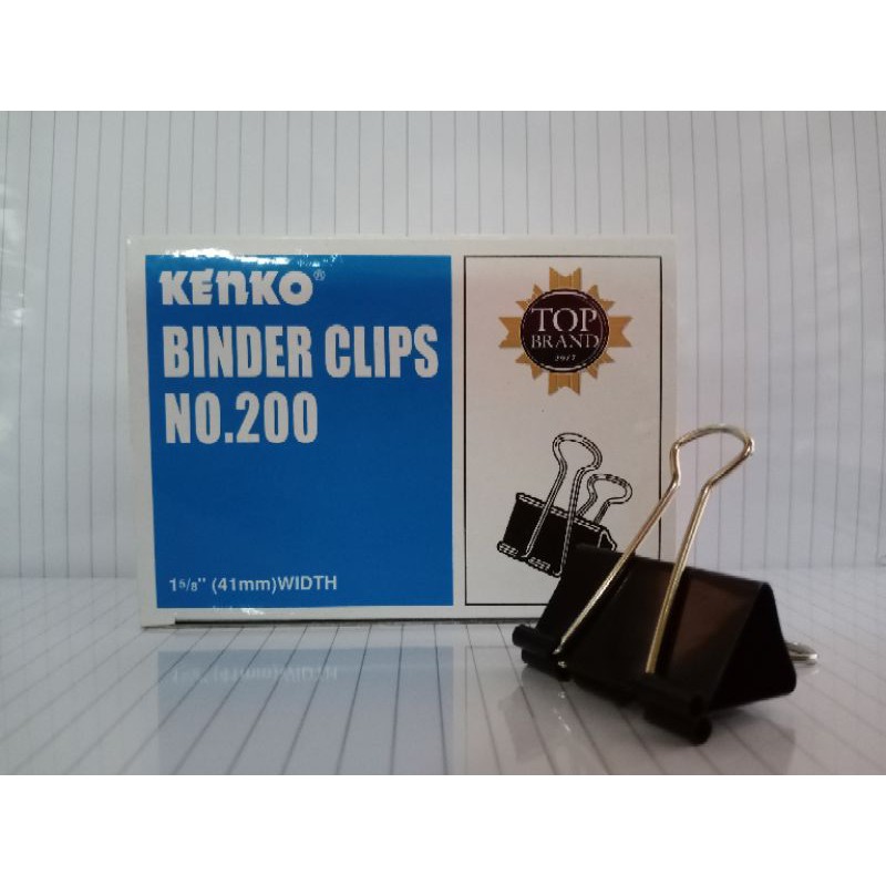 

[12 PCS] BINDER CLIPS KENKO NO. 200