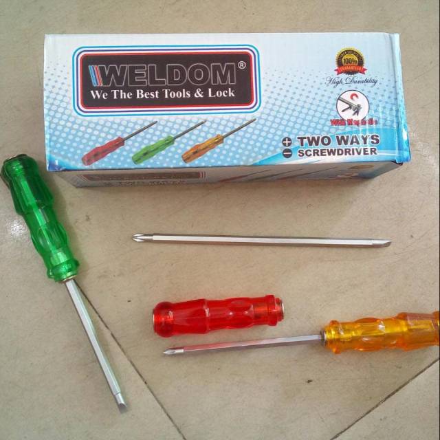 Obeng ketok bolak balik / Screwdriver twoways/BENG KETOK TEMBUS TRANSPARANT/THRU SCREWDRIVER SERBAGUNA