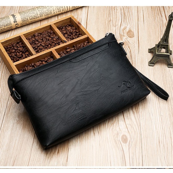 [ORIGINAL] Junzidaishu Dompet Clutch Kulit Import Pria Korean Fashion Handbag Men's Folder Bag