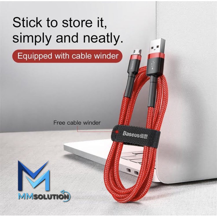 Baseus Kabel Data Charger Cafule Micro USB 2.4 A Quick Fast Charging Original