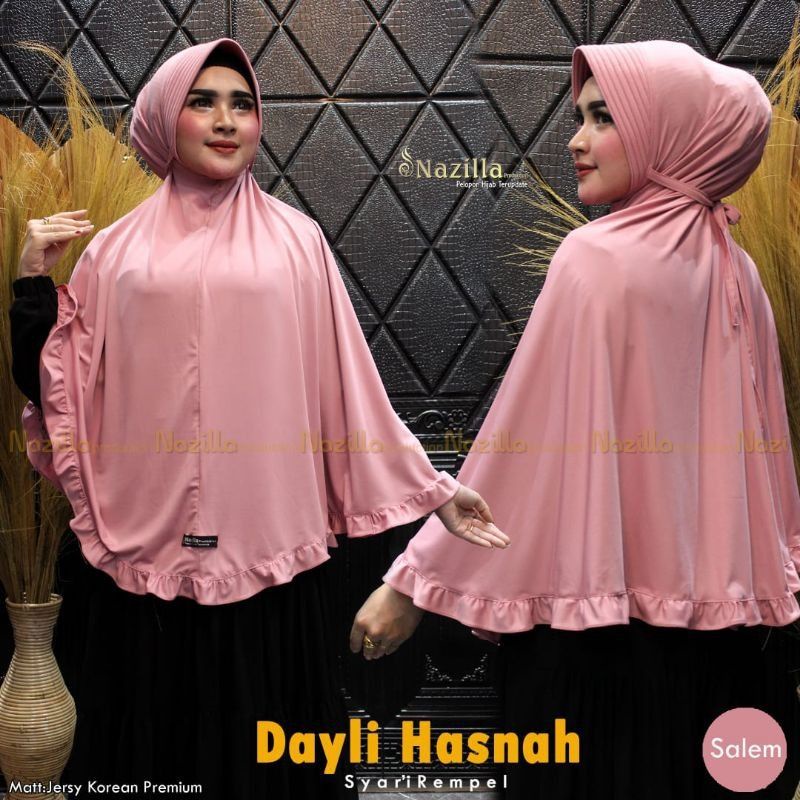 JILBAB BERGO TALI PAD JERSEY PREMIUM ORI NAZILLA