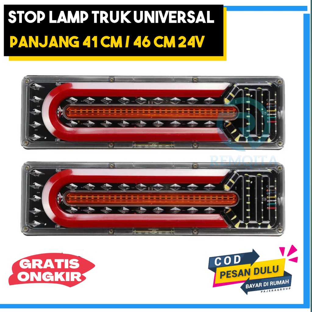 Stop Lamp Truk 24 Volt Terbaru 2021 Canter Volvo Lampu Belakang Truk Led 24 Volt Lampu Rem Truk 24 V