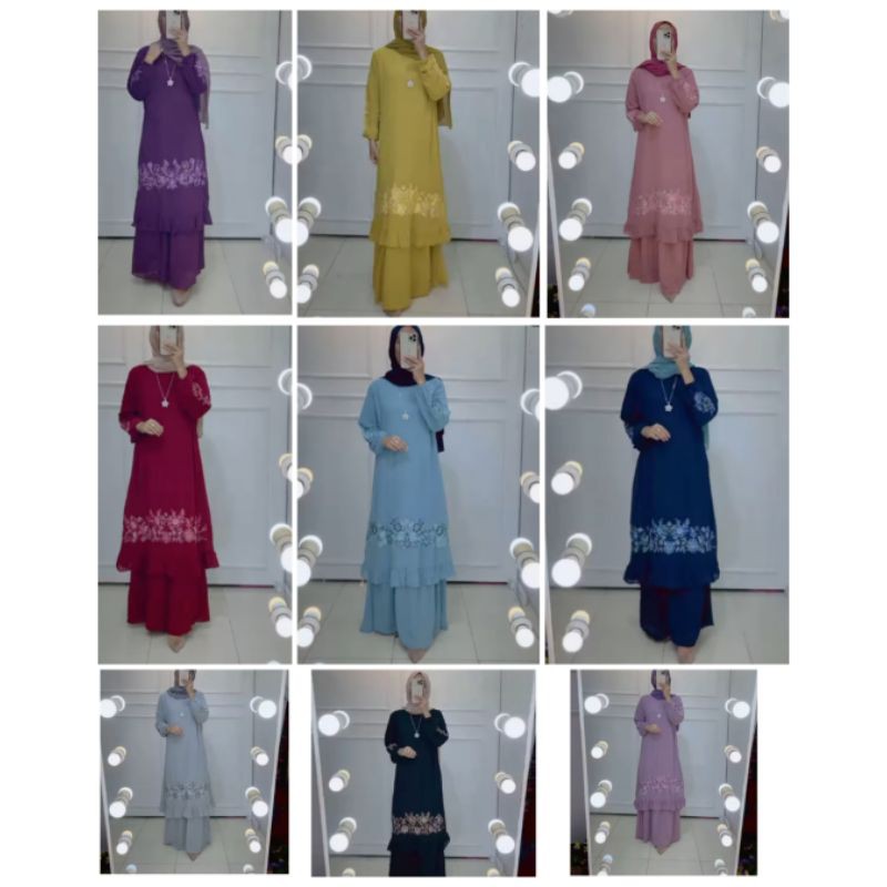 gamis melayu malaysia bordir murah