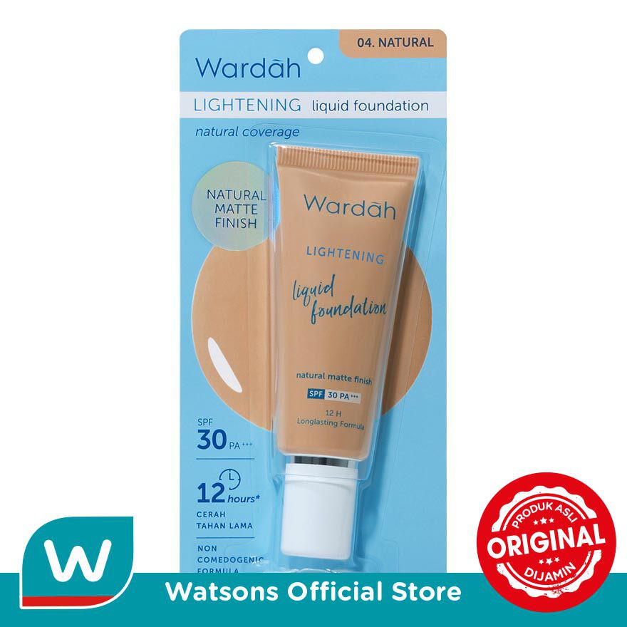 Wardah Lightening Liquid Foundation 04 Natural