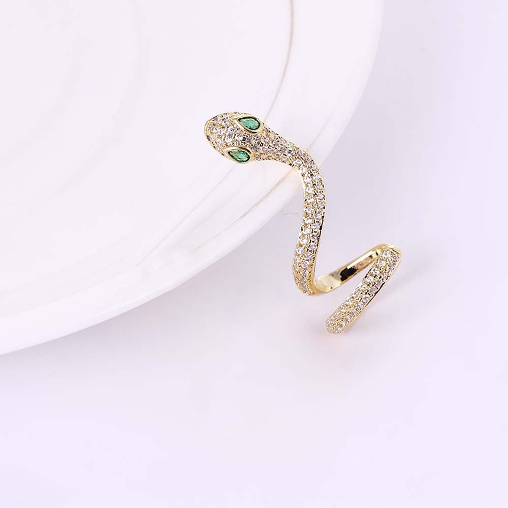 LANFY Geometric Korean Style Ear Clip Temperament Ear Bone Clip Women Stud Earrings Punk Personality Alloy Retro Girls Snake-shaped Fashion Jewelry/Multicolor