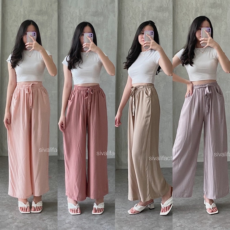 GSC - Celana Kulot Loose Wanita Cullote Pants Homewear 001