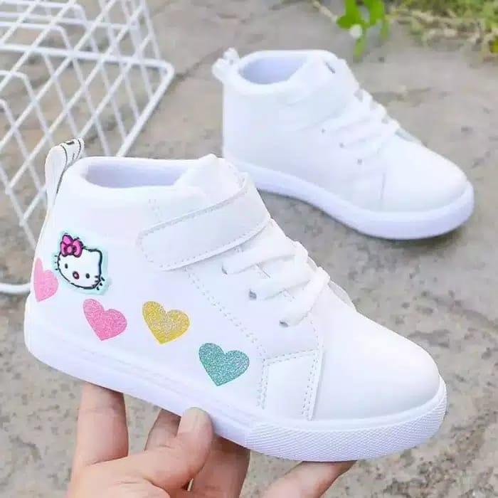 Sepatu Sneaker Boots anak perempuan Kitty Love TERMURAHHH