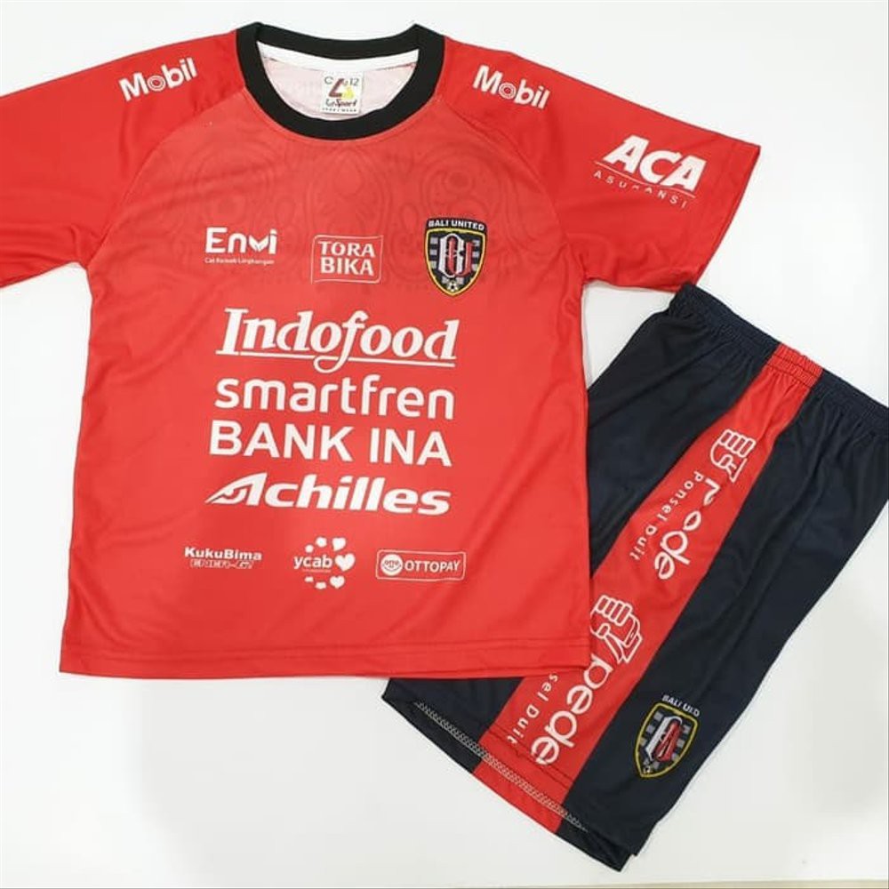 Jual JERSEY BALI UNITED SETELAN ANAK-KAOS JERSEY SETELAN ANAK BALI UNITED HOME BARU Terlaris
