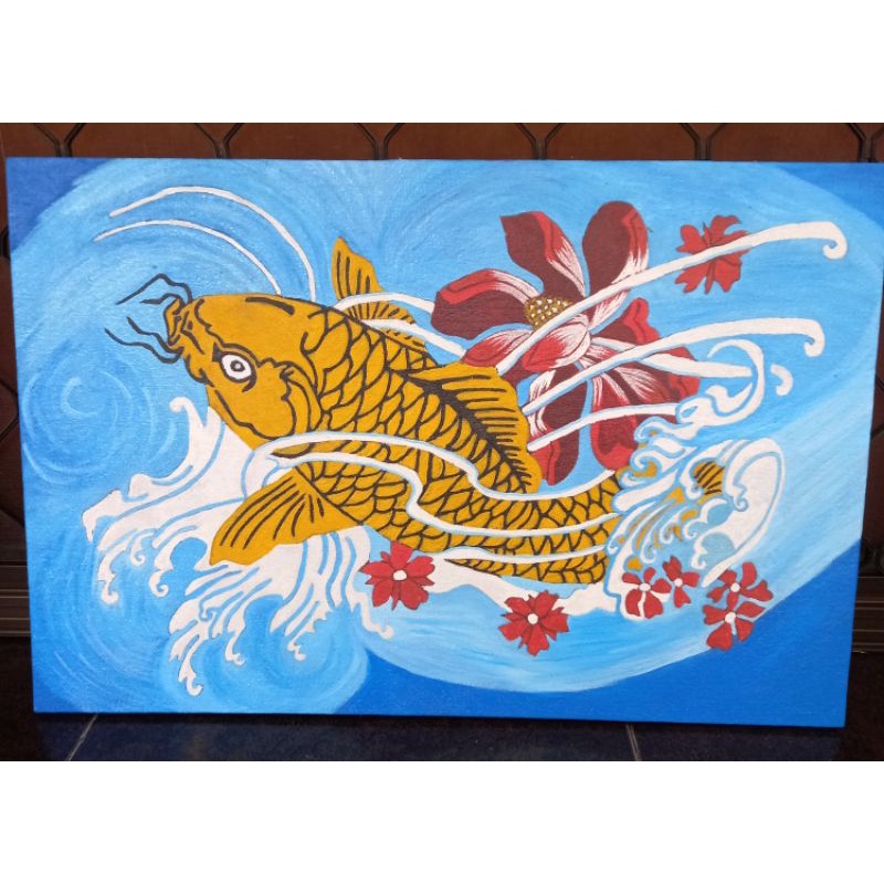 Lukisan kanvas ikan 001