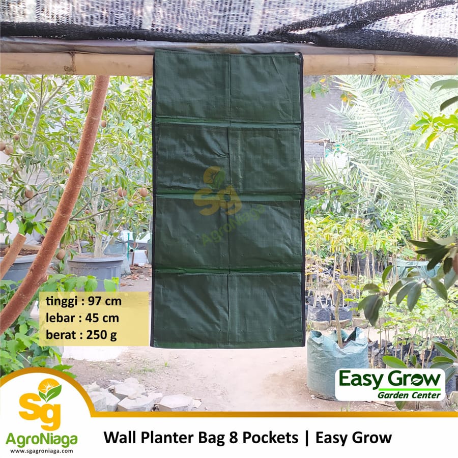 Wall Planter Bag 8 Pockets Easy Grow Vertical Garden