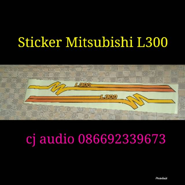 Sticker stiker Mobil tulisan MITSUBISHI L 300 L300 pick up Bak