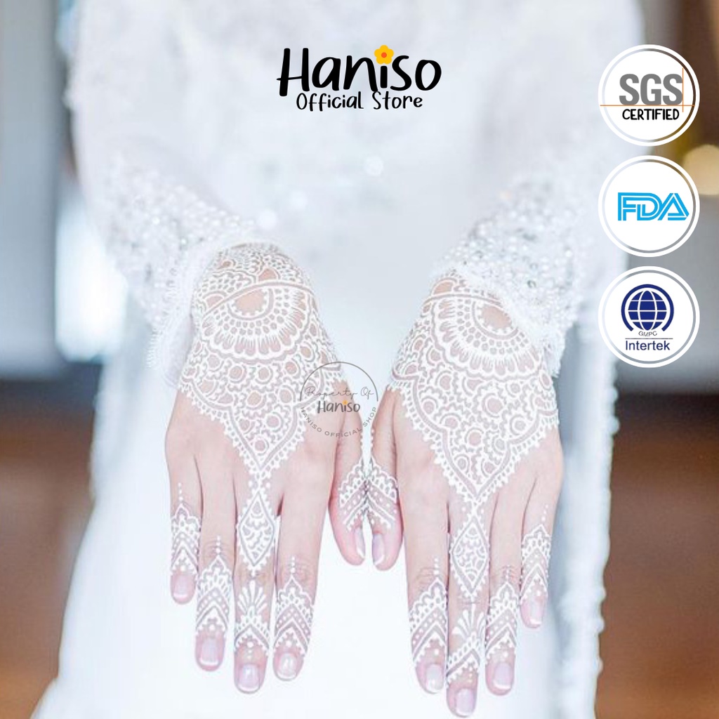 HANISO - White Henna Instan Pengantin Premium Temporer Sepasang VOL 1