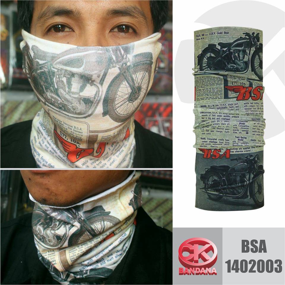 CK Bandana ORIGINAL masker motor motif rider motorcycle BSA