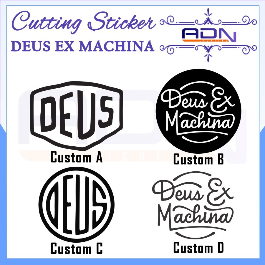 Stiker Deus Ex Machina 02 | Cutting Stiker Deus Ex Machina Mobil Motor by ADN.in